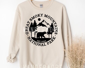 Great Smoky Mountains National Park sweatshirt, Smoky Mountains sweatshirt, National Park sweatshirt, Unisex sweatshirt, Travel sweatshirt