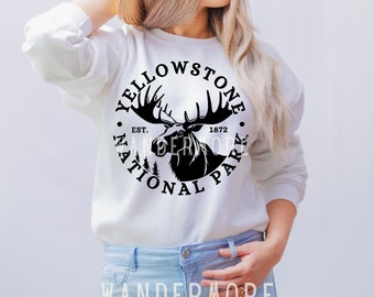 Yellowstone National Park Sweatshirt: Unisex Travel Crewneck