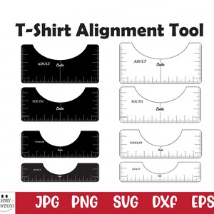 T-Shirt Alignment Tool Printable Bundle T-Shirt Ruler | Etsy