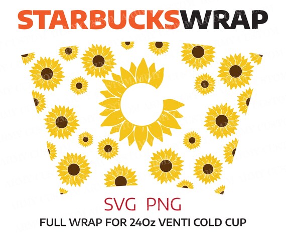 Download Flower svg Sunflower Starbucks cup SVG Sunflower SVG | Etsy
