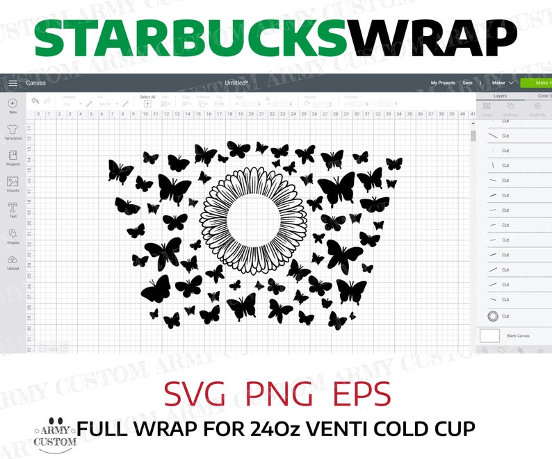 Free Free 105 Butterfly Free Starbucks Cup Wrap Svg SVG PNG EPS DXF File