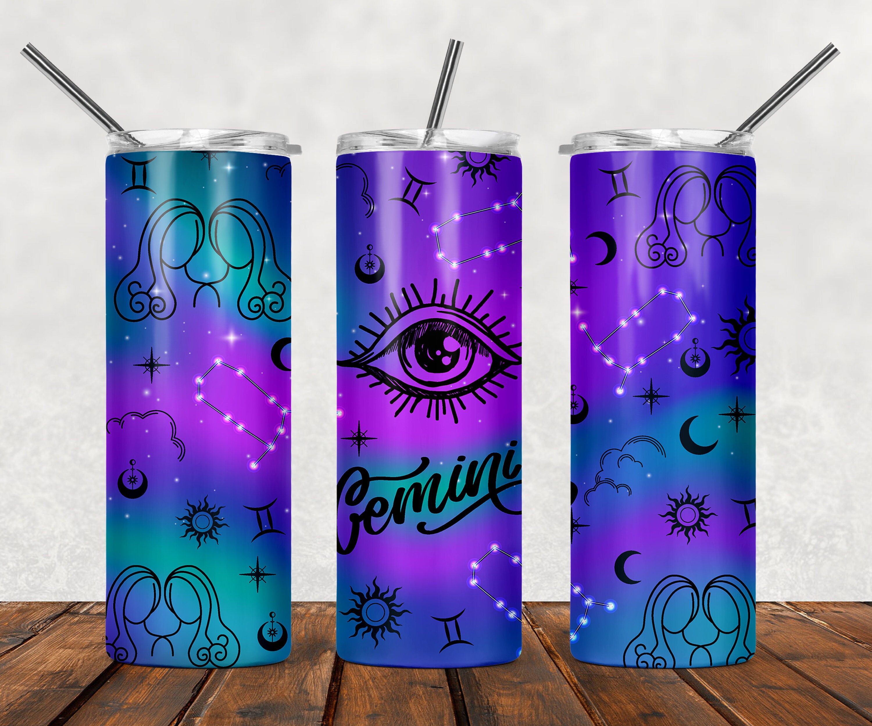 Gemini Tumbler Zodiac Signs Astrology 20oz Skinny Tumbler Etsy UK