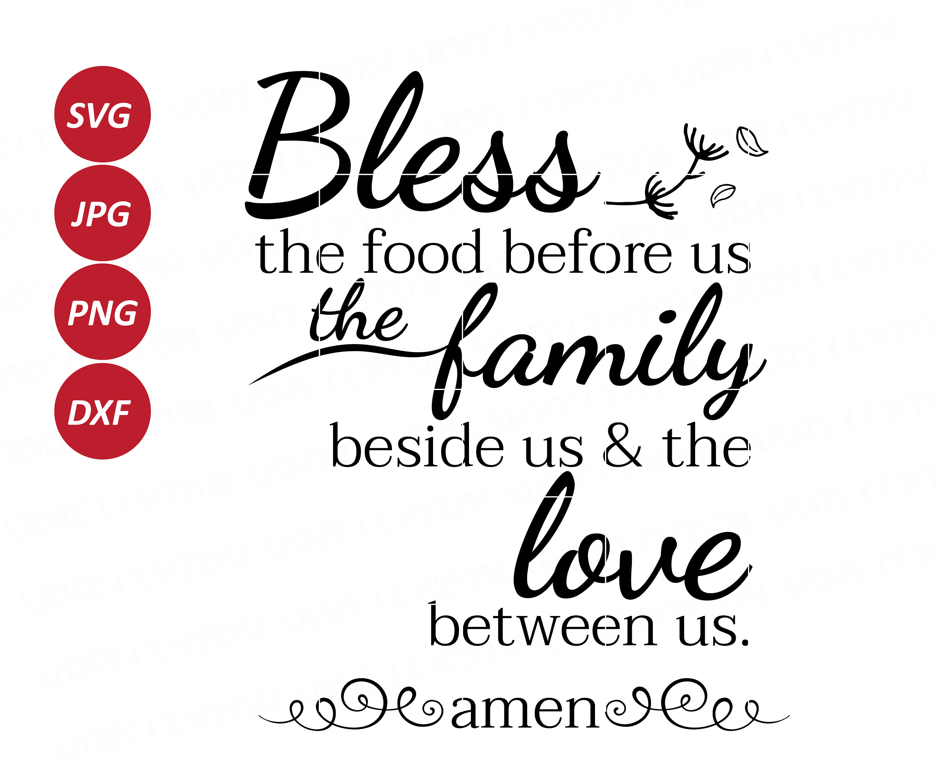 Bless the Food Before Us SVG Home Decor SvgInspirational Etsy