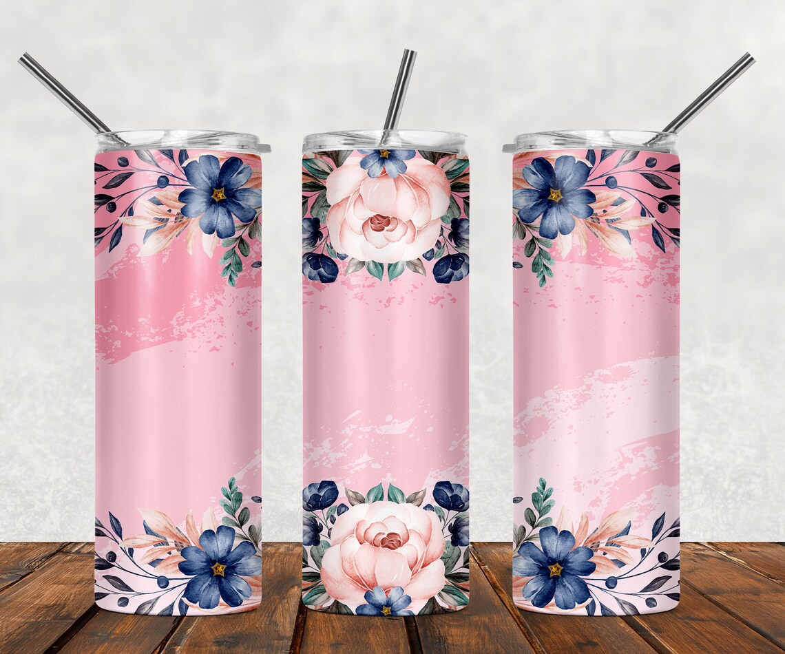 Floral 20oz skinny tumbler sublimación diseña vaso para la Etsy España