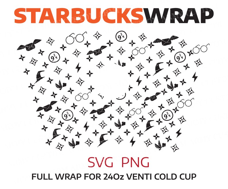 Download LV Inspired Full Wrap Harry Potter Themed for Starbucks ...