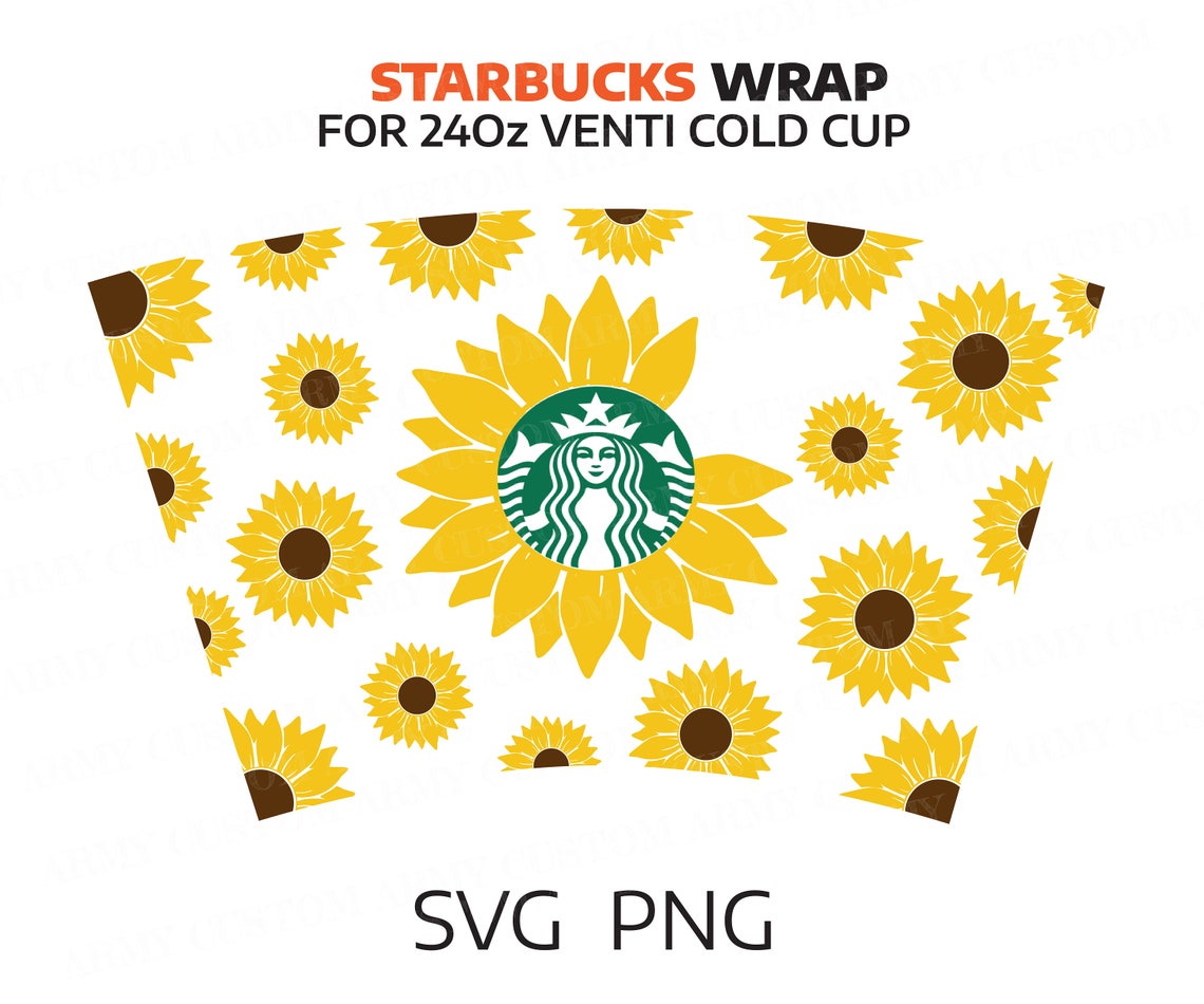 Download Flower svg Sunflower Starbucks cup SVG Sunflower SVG | Etsy