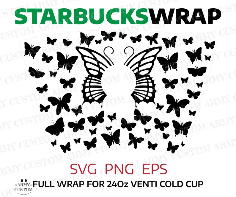 Free 65 Butterfly Free Starbucks Cup Wrap Svg SVG PNG EPS DXF File