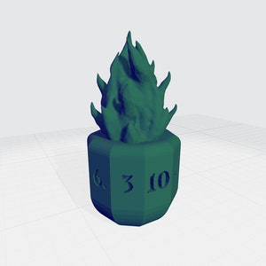 D10 Spell RPG Dice STL file