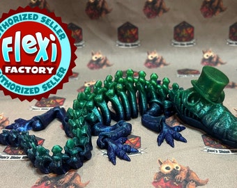 Articulated Fancy Crocodile, 3D printed, flexi dragon