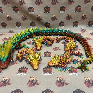 Articulated Baby Dragon, 3D printed, flexi dragon