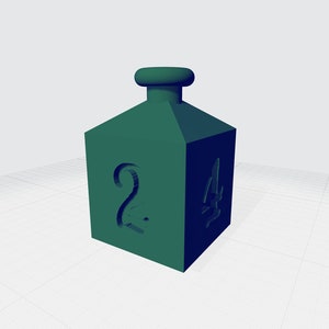 D4 potion RPG Dice STL file