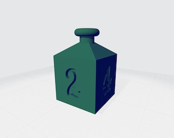 D4 potion RPG Dice STL file