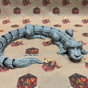 Articulated Falkor the Luck Dragon, 3D printed, flexi dragon