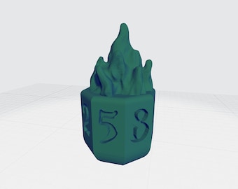 D8 Spell RPG Dice STL file