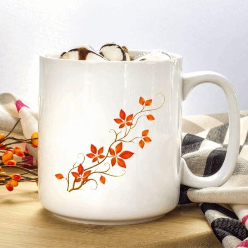 Autumn Coffee Mug Fall Mug Autumn Gift Autumn Leaves Mug Etsy UK