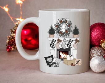 Holiday Coffee Mug, Personalized Christmas Mug, Stocking Stuffer Mug, Winter Mug, Gift Mug Christmas, Gifts Under 20, Mom Christmas Gift