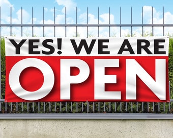 Open Vintage Banner 13 oz | Non-Fabric | Heavy-Duty Vinyl Single-Sided with Metal Grommets