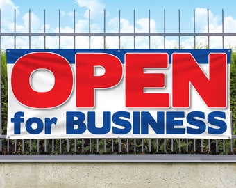 Open Vintage Banner 13 oz | Non-Fabric | Heavy-Duty Vinyl Single-Sided with Metal Grommets