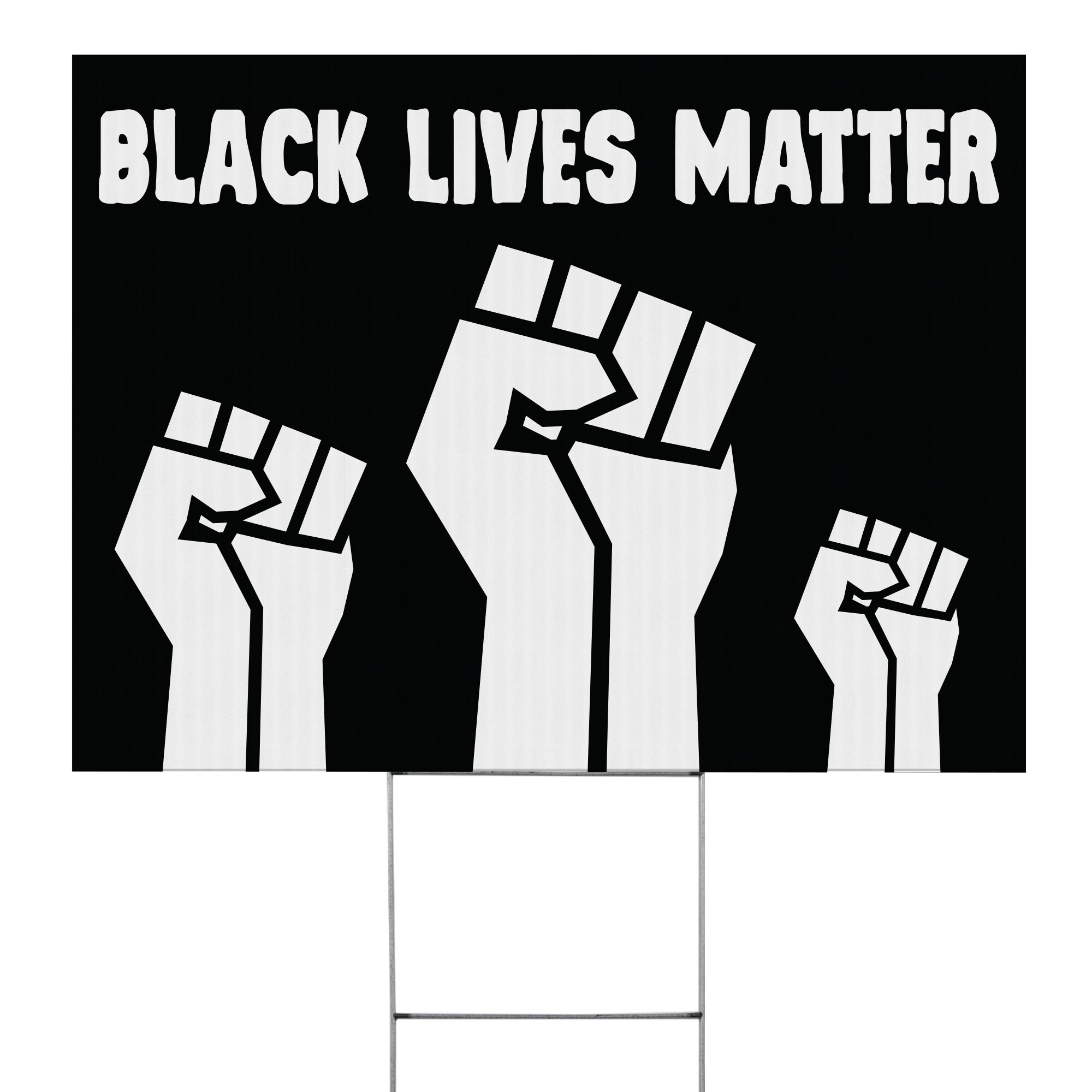 Black Lives Matter 18 X 24 Yard Sign With Stake Printed On Etsy de