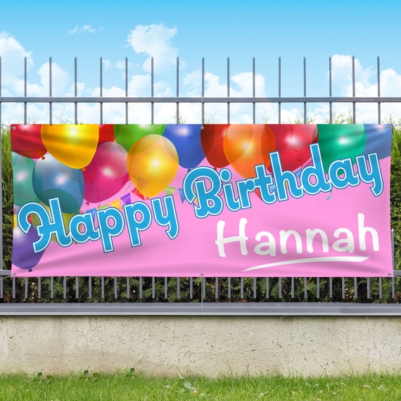 Custom Birthday Vinyl Banner, Birthday Party Custom Sign, 13 oz Vinyl Banner with metal grommets, Multiple Sizes Available