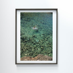 Diver at Cala Xuclar Ibiza - Ibiza Wall Art - Ibiza Photography - Ibiza Print - Wall Decor for Your Living Room - Ibiza Beach-Ibiza Gifts