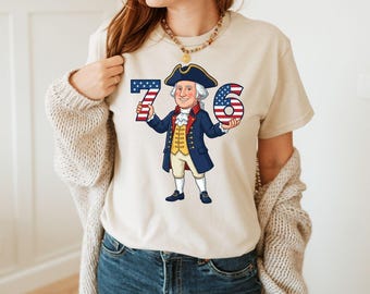 George Washington Lustiges 67 Unabhängigkeitstag T-Shirt Design, 4