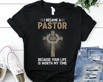 Christlicher Pastor png, christliches Kreuzdesign, Segen religiöses T-Shirt digitaler Download