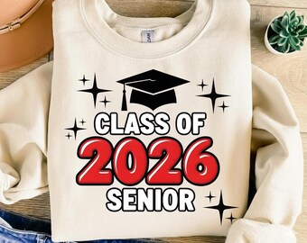 Senior class of 2026 Graduation sublimation design t-shirt png