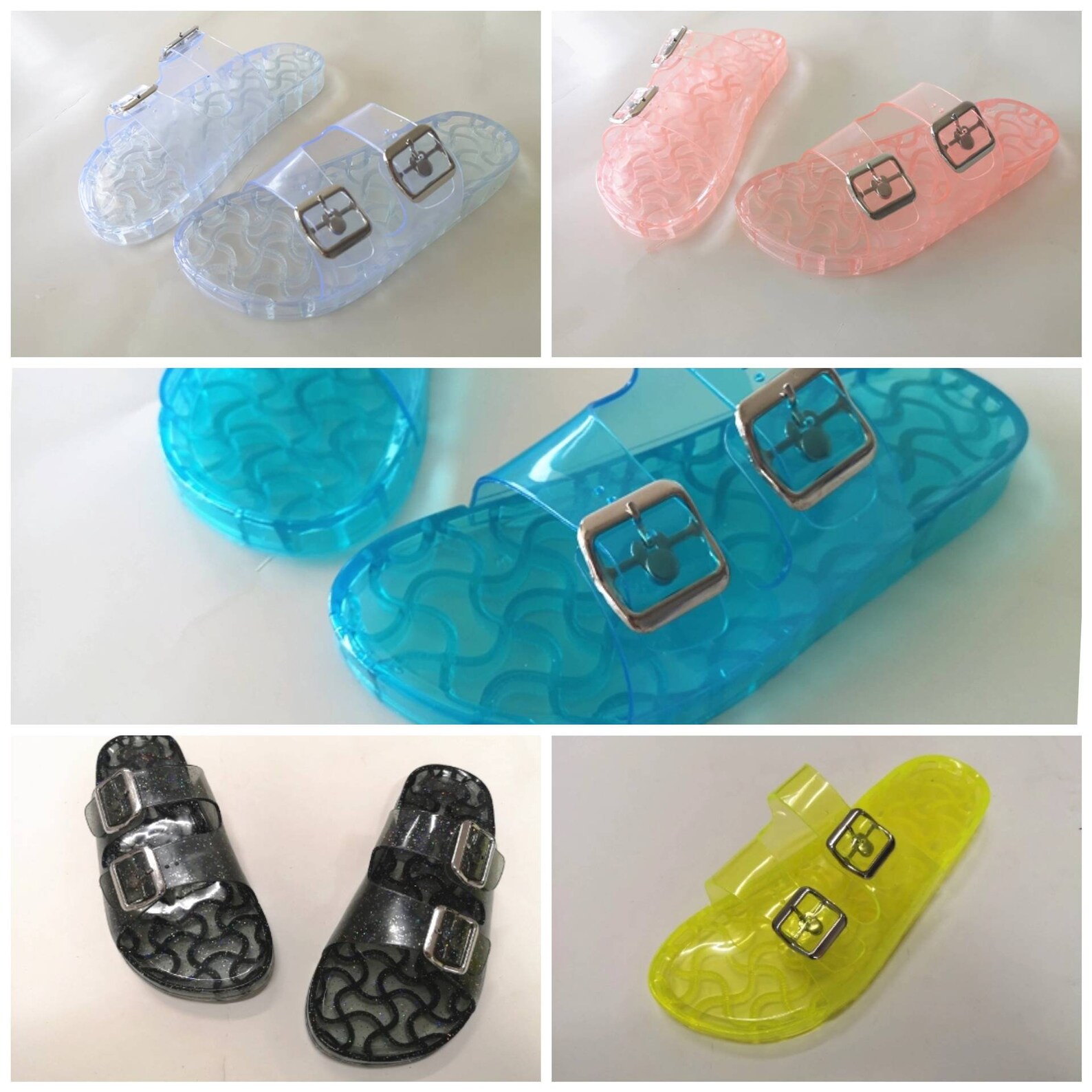 mens jelly sandals clear