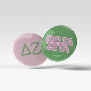 DELTA ZETA buttons 3&quot;
