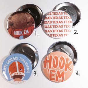 TEXAS game day buttons 3&quot;