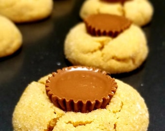 DonMiggy's Peanut Butter Reese's Cup Cookies. Melt in Your Mouth Great. Gift. One Dozen