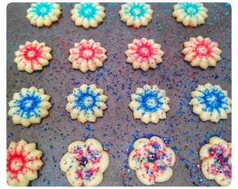DonMiggy's Spritz Cookies. 5 Dozen. Almond or Strawberry. Best Seller!!! Delicious Pressed Spritz Cookies Assortment. Gift.