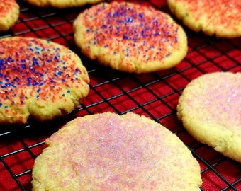 Free Spritz Cookies! 2 LBS Soft Chewy Sprinkled Sugar Cookies. Gift. Care Package.