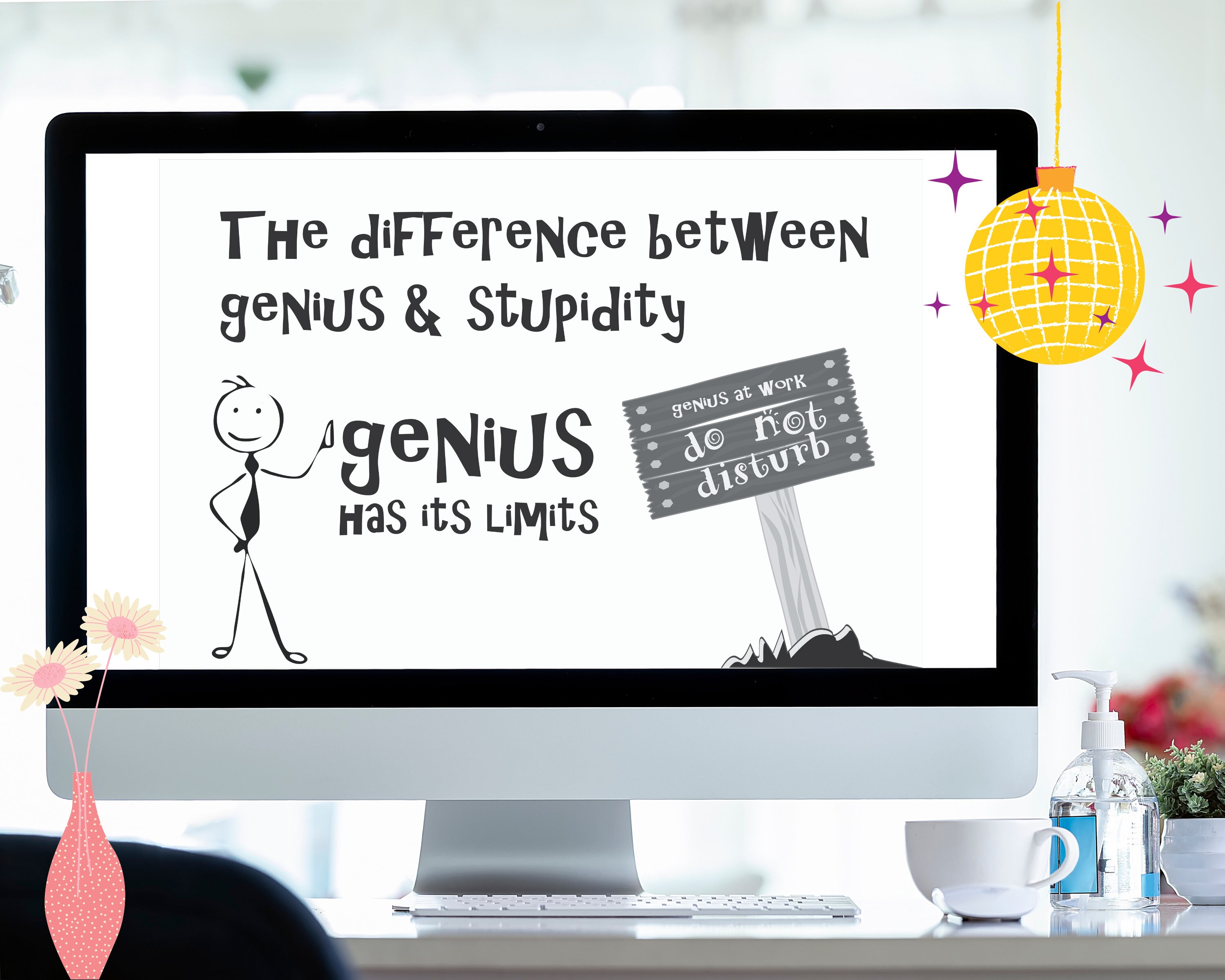 Genius At Work / Downloadable digital printable work life | Etsy