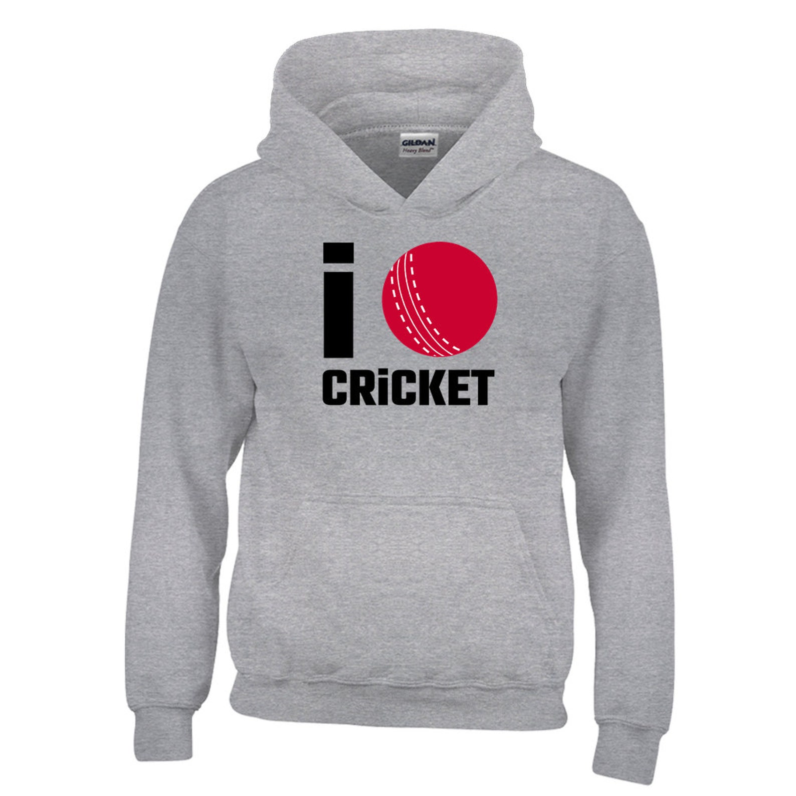 I Love Cricket Hoodie Black Letters Youth Size Etsy