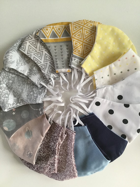 Cotton Face Mask, 2 in 1, Double Layered, Reversible, Washable, Filter, Adult, UK. We are the only one providing 2 designs in 1 Mask.
