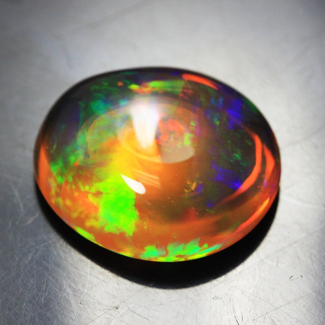 Stunning 5.71ct Mexican Fire Opal Cabs Play of Colors Gem Piece Etsy