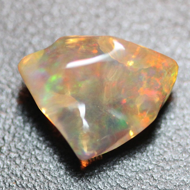 Remarkable 4.75 Carat Multi Color Natural Mexican Fire Opal