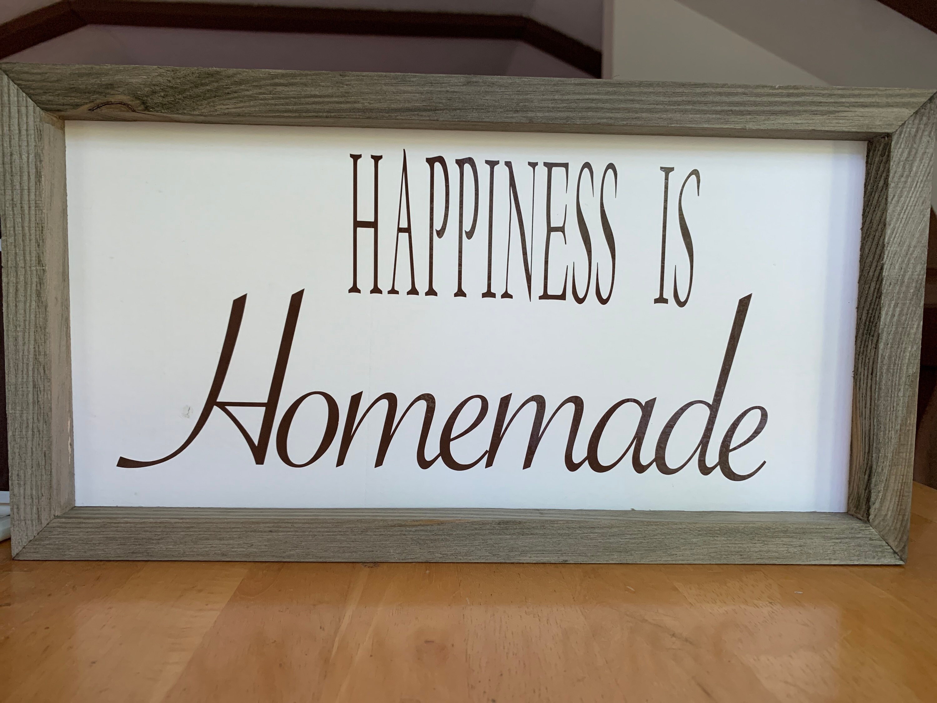 Happiness Is Homemade sign Etsy