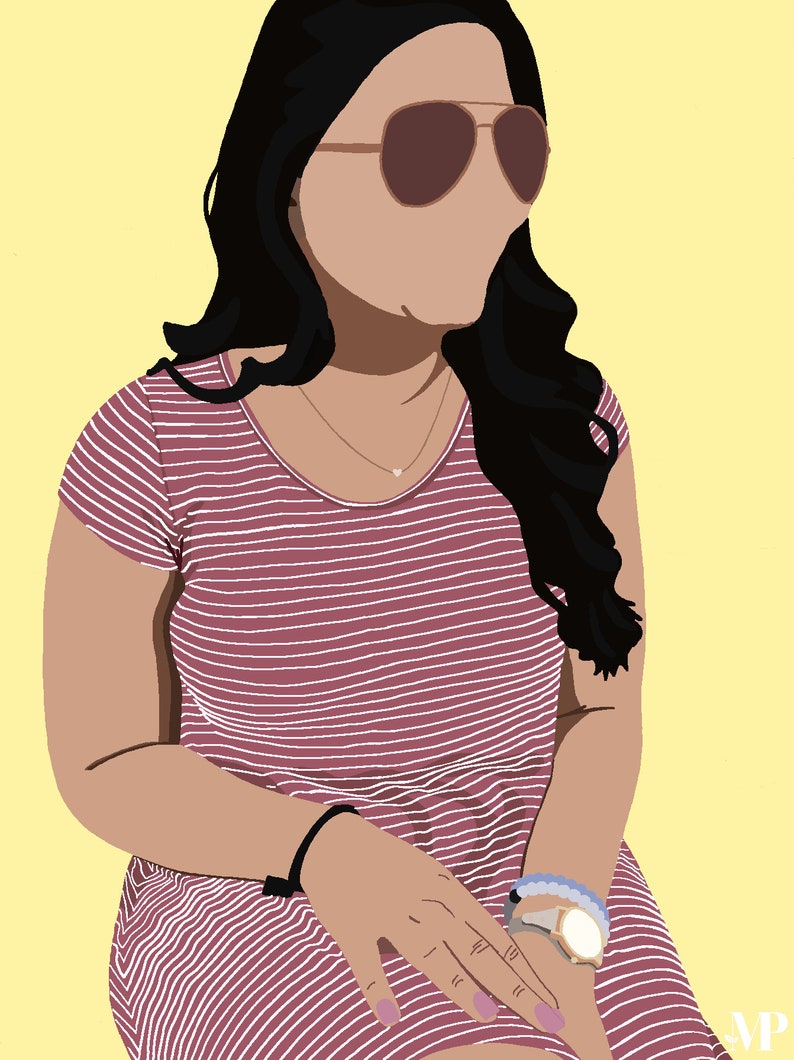 faceless portraits drawing digital