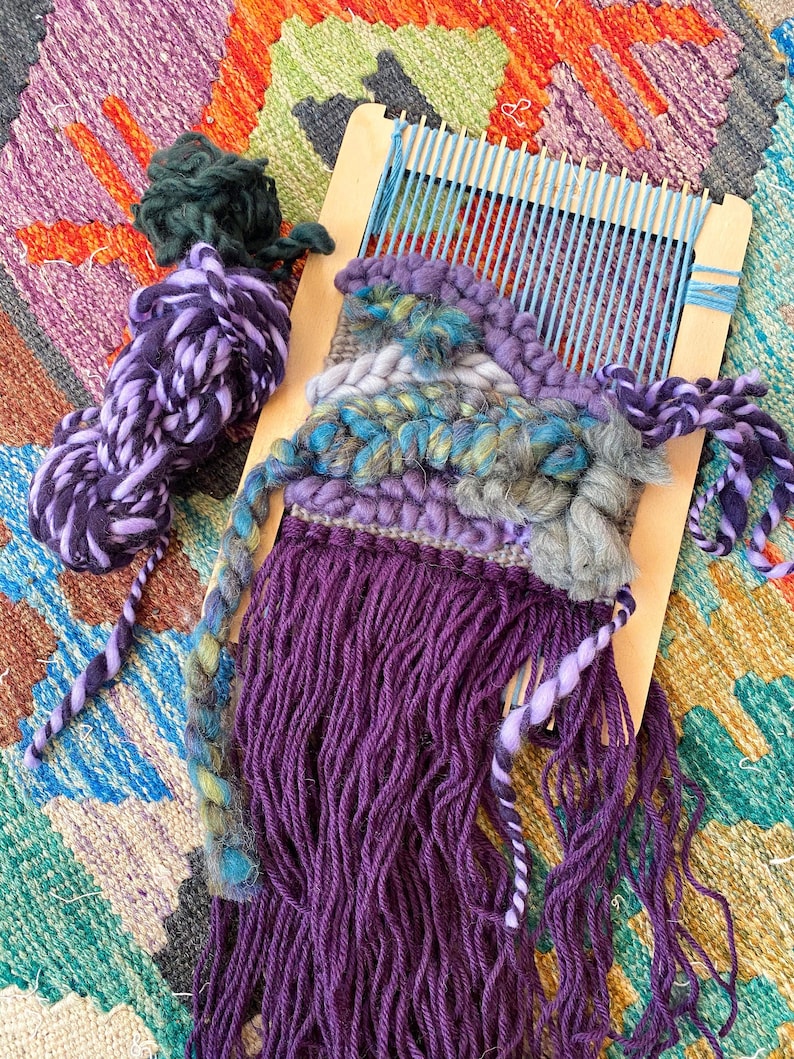 Mini Weaving Kit Weaving Loom Kit Lap Loom Kit Small Etsy