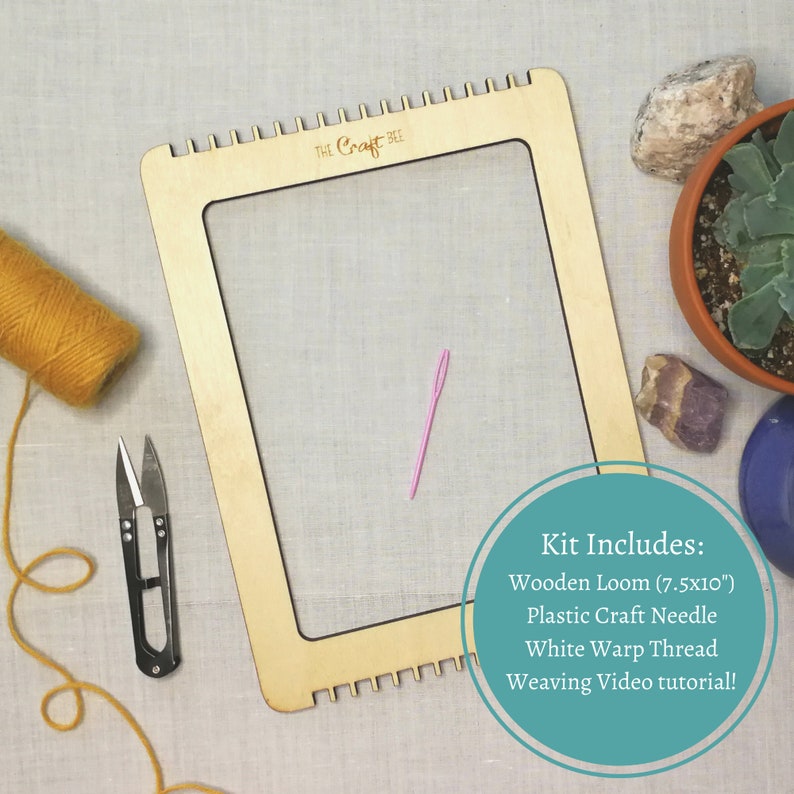 Mini Weaving Kit Weaving Loom Kit Lap Loom Kit Small Etsy Canada