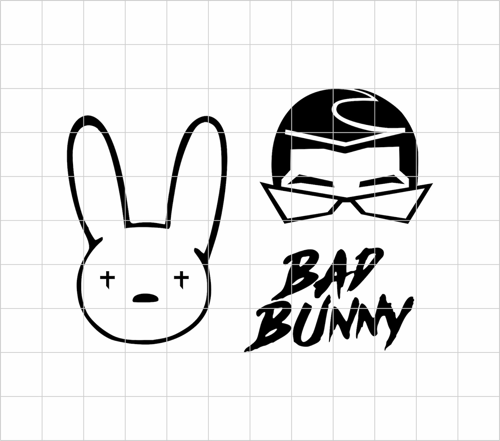 Bad Bunny Svg, Bad Bunny Logo, Bad Bunny Face Svg. Instant Download in