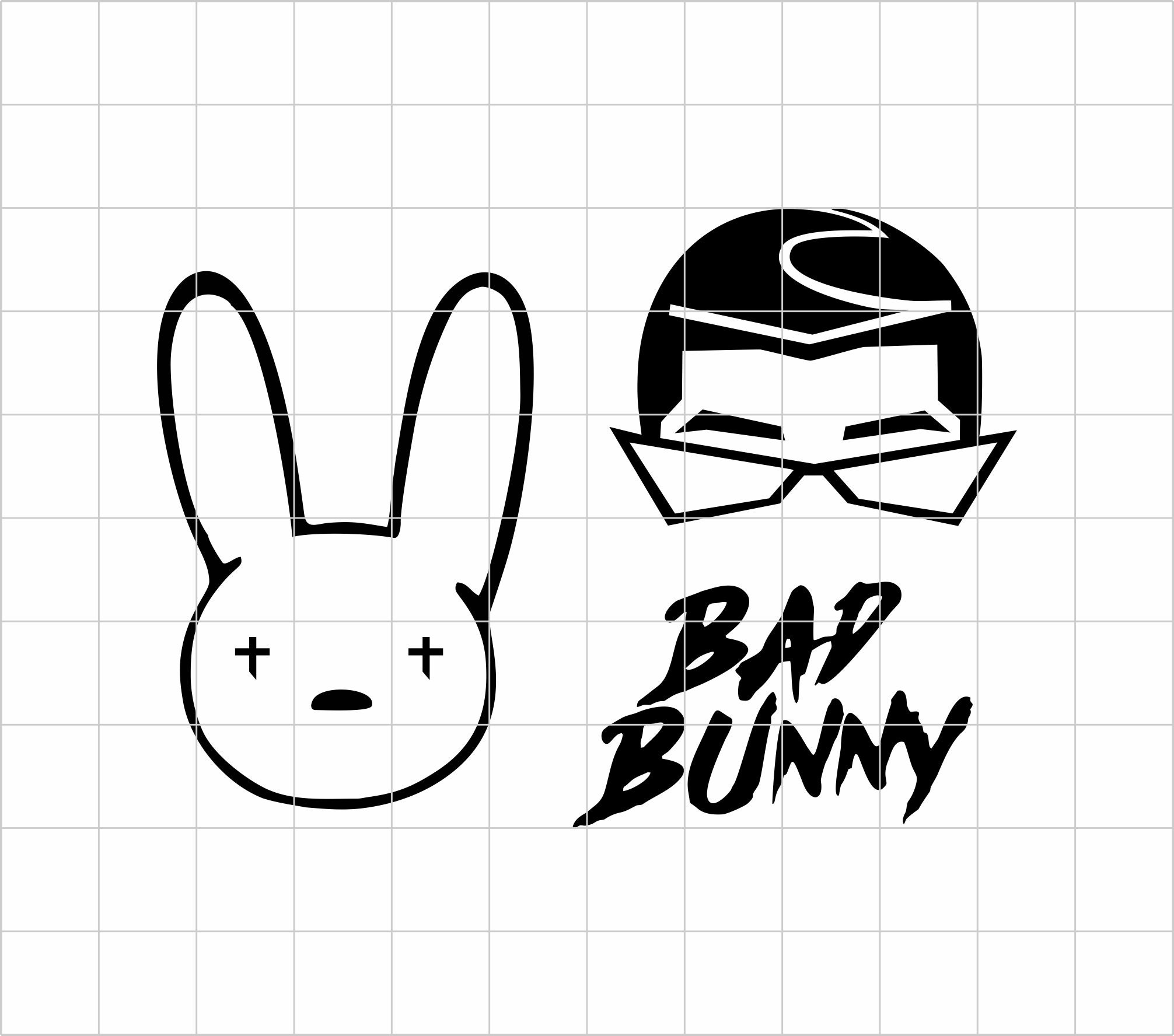 Bad Bunny Svg, Bad Bunny Logo, Bad Bunny Face Svg. Instant Download in