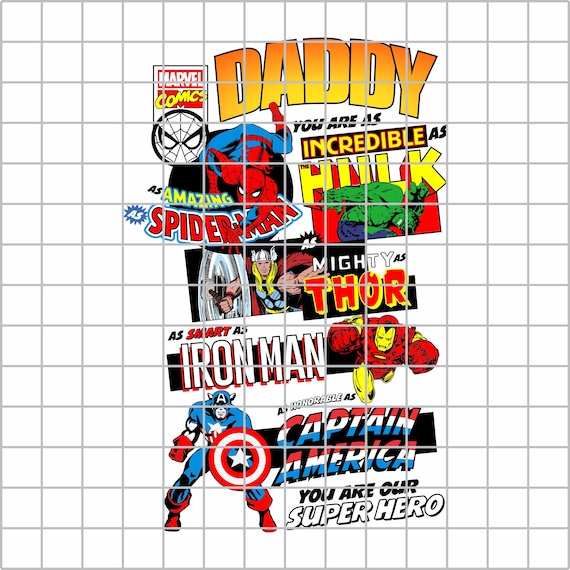 Svg Fathers Day Marvel Fathers Day Svg Daddy You Are | Etsy UK