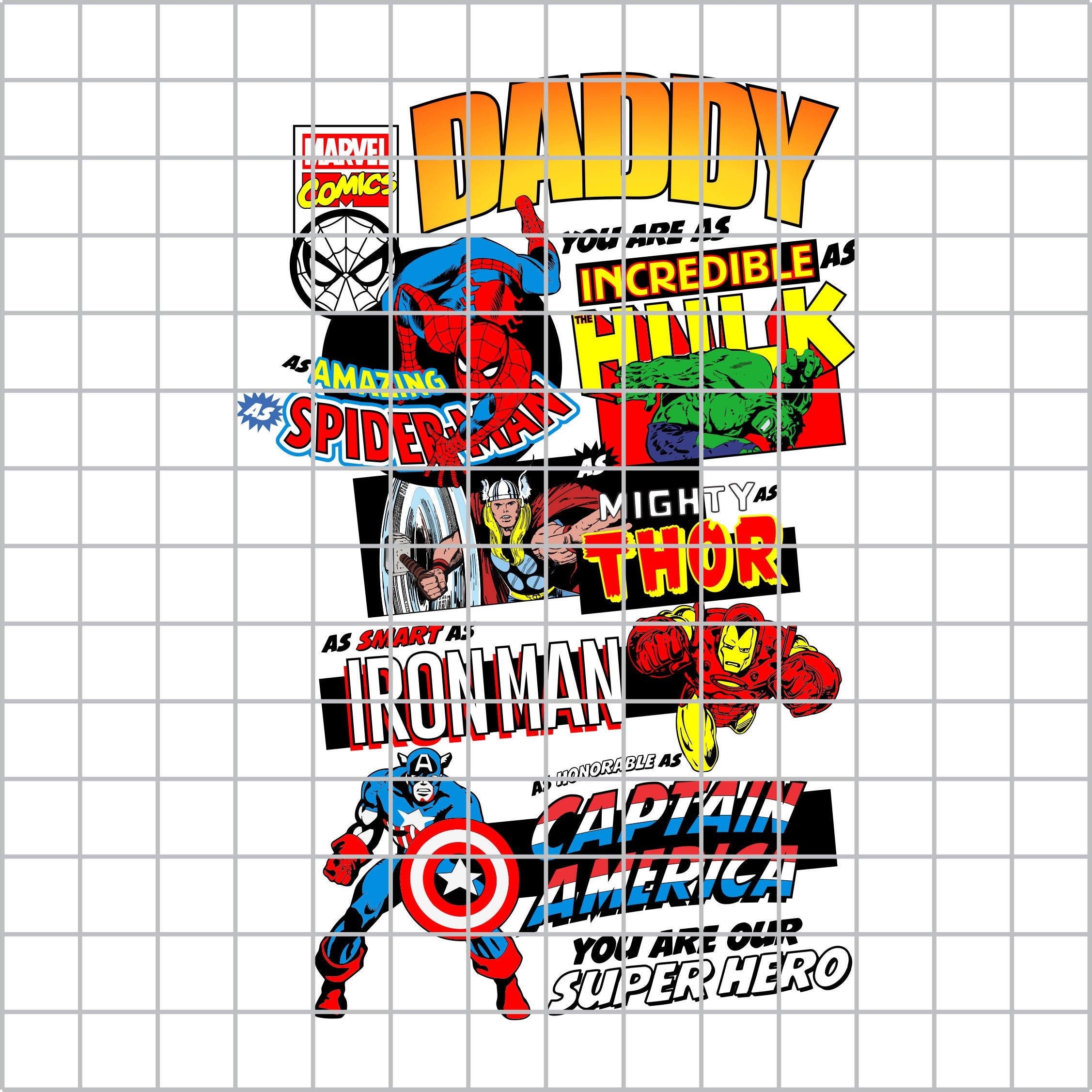 Svg Fathers Day Marvel Fathers Day Svg Daddy You are - Etsy España