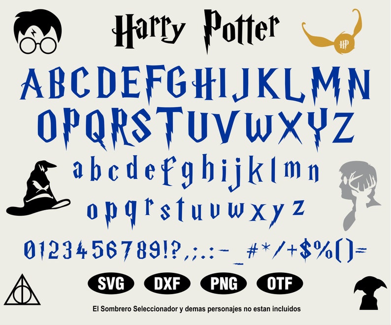 Harry Potter Font svg. Harry Potter Alphabet svg. Instant | Etsy