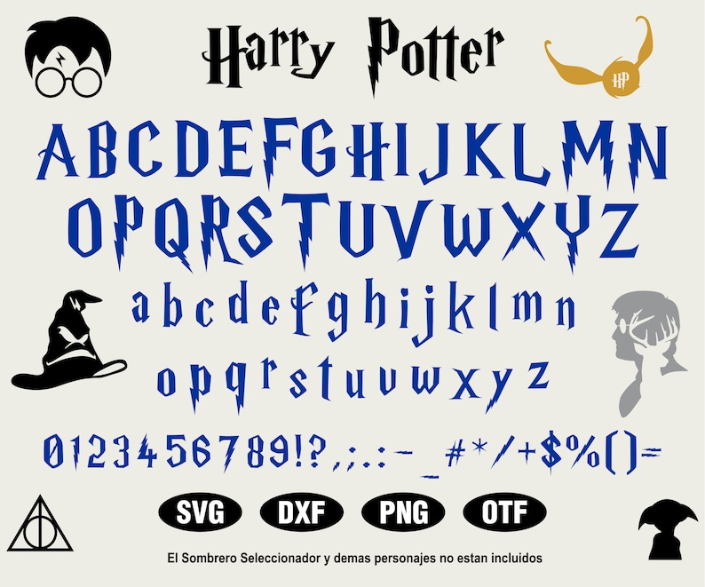 Harry Potter Font svg. Harry Potter Alphabet svg. Instant | Etsy