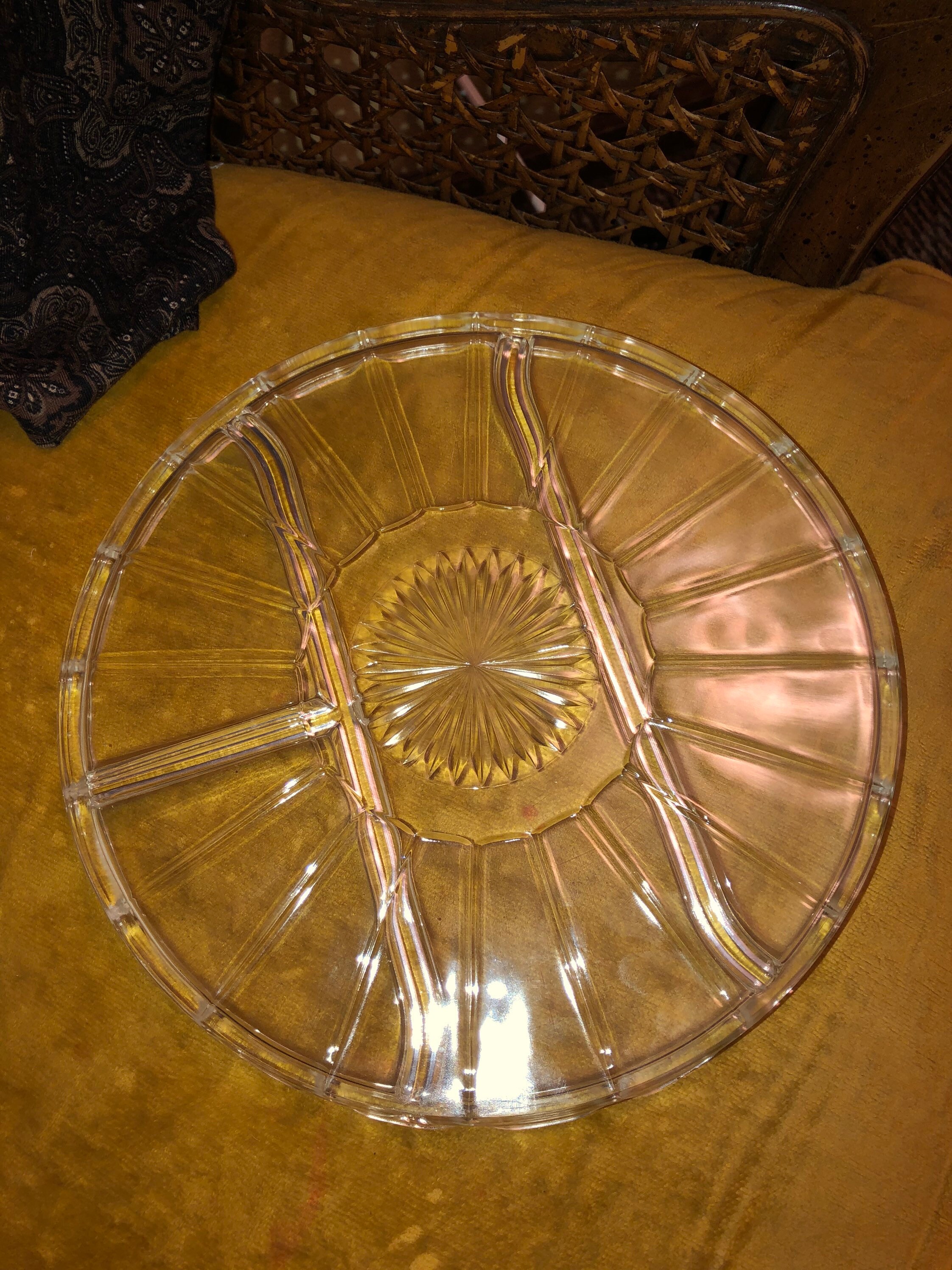 Vintage glass serving/rolling tray Etsy